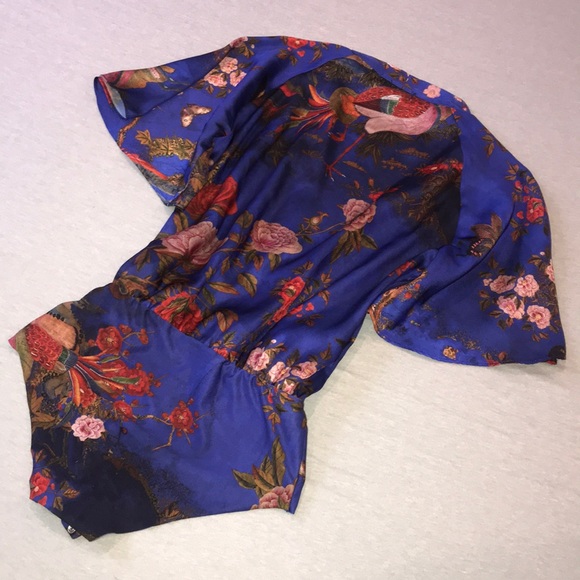 BLOUSE/BODY blue Flower Print 💐🍃🌿 - Picture 6 of 8